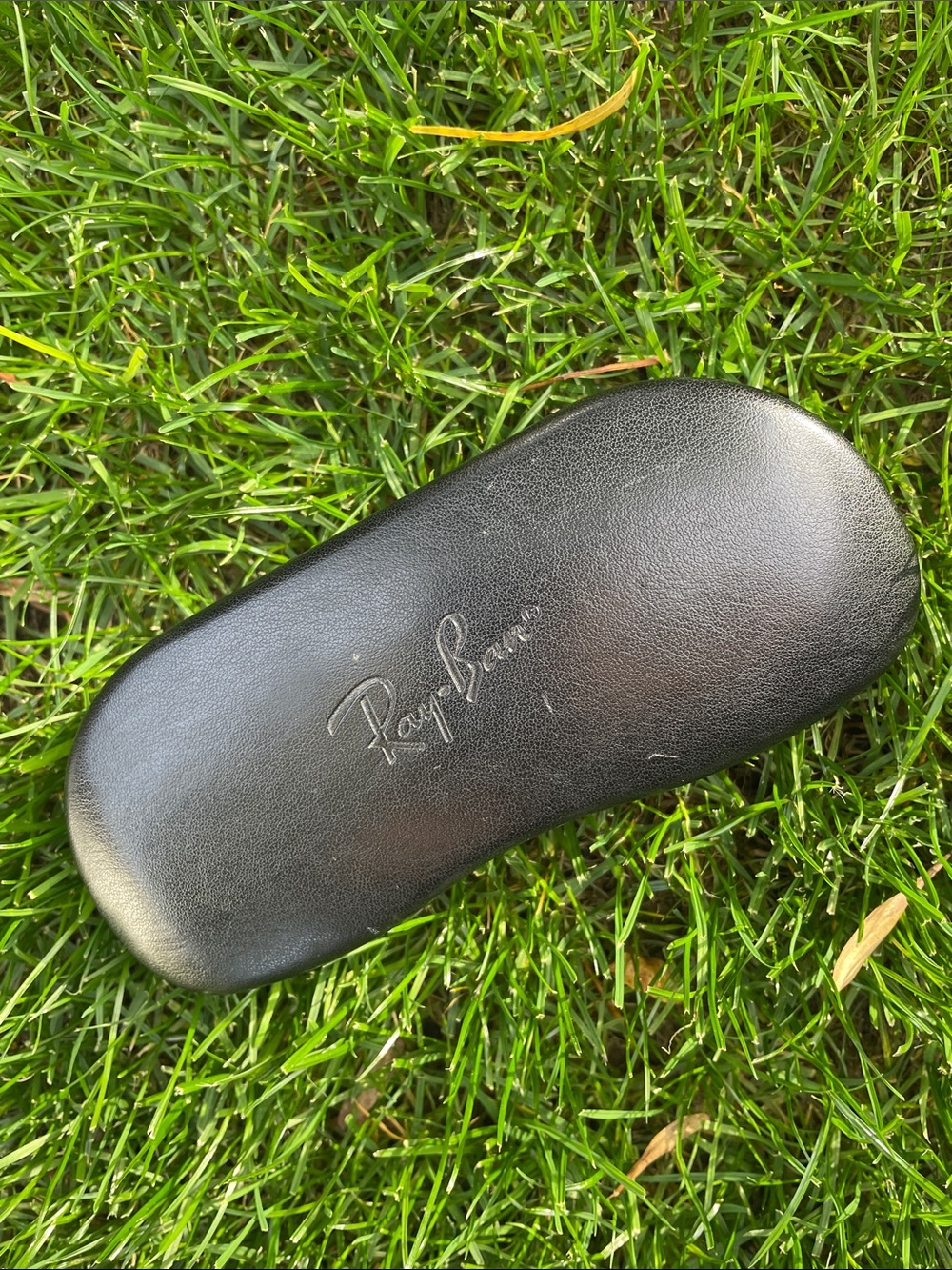 RAY-BAN Black Hard Shell Kidney Shaped Leather-Like Eyewear Sunglass Case